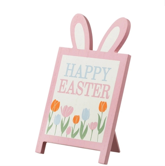 Homespun Easter 4-Piece Happy Easter Easel Sign Set - Picture 2 of 5